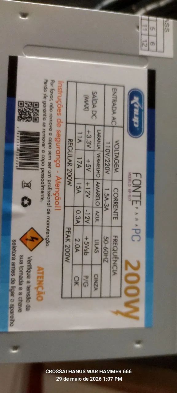 Fonte knup pc 200w. Nova na caixa funcionando perfeito. Chama *26 - Foto 2