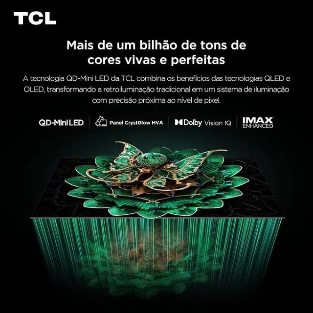 Smart TV TCL 65 Polegadas QLED Mini LED 4K C7K WiFi Bluetooth Google TV 4 HDMI 144Hz HDR10 - Foto 5