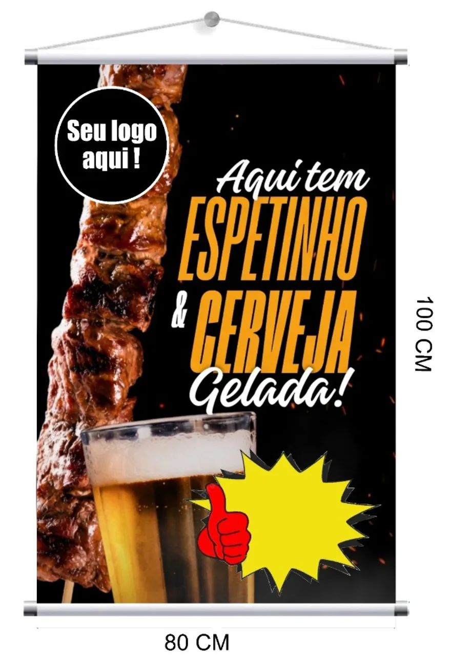Banner Temos Espetinho Com Arte Pronta de high Qualidade Cores Vibrantes !!! - Foto 5