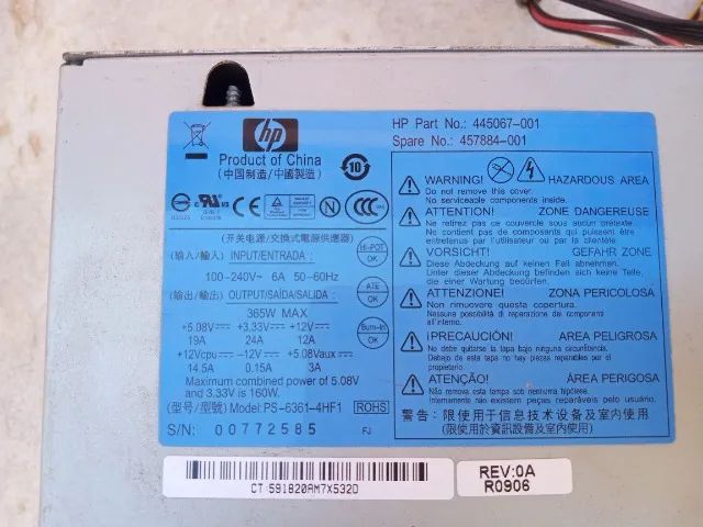 Fonte HP-  6361  365 Wats - Foto 2
