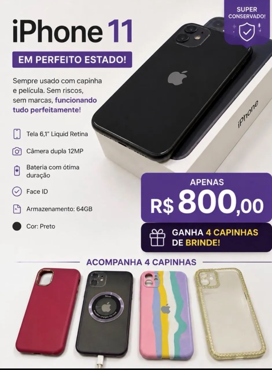 iPhone 11 64gb 800,00 - Foto 2
