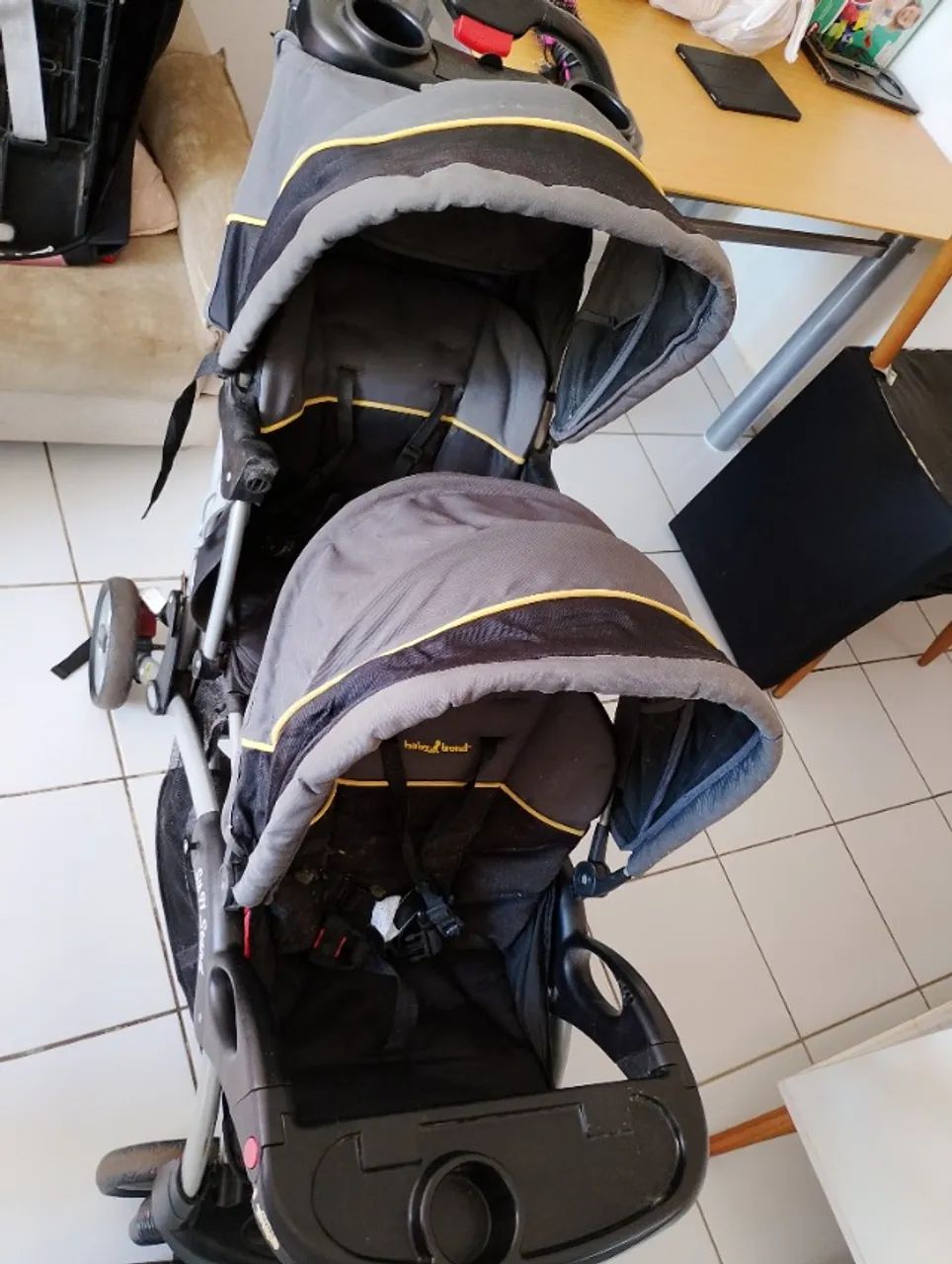 Carrinho de Bebê Duplo Para Gêmeos  - Foto 3