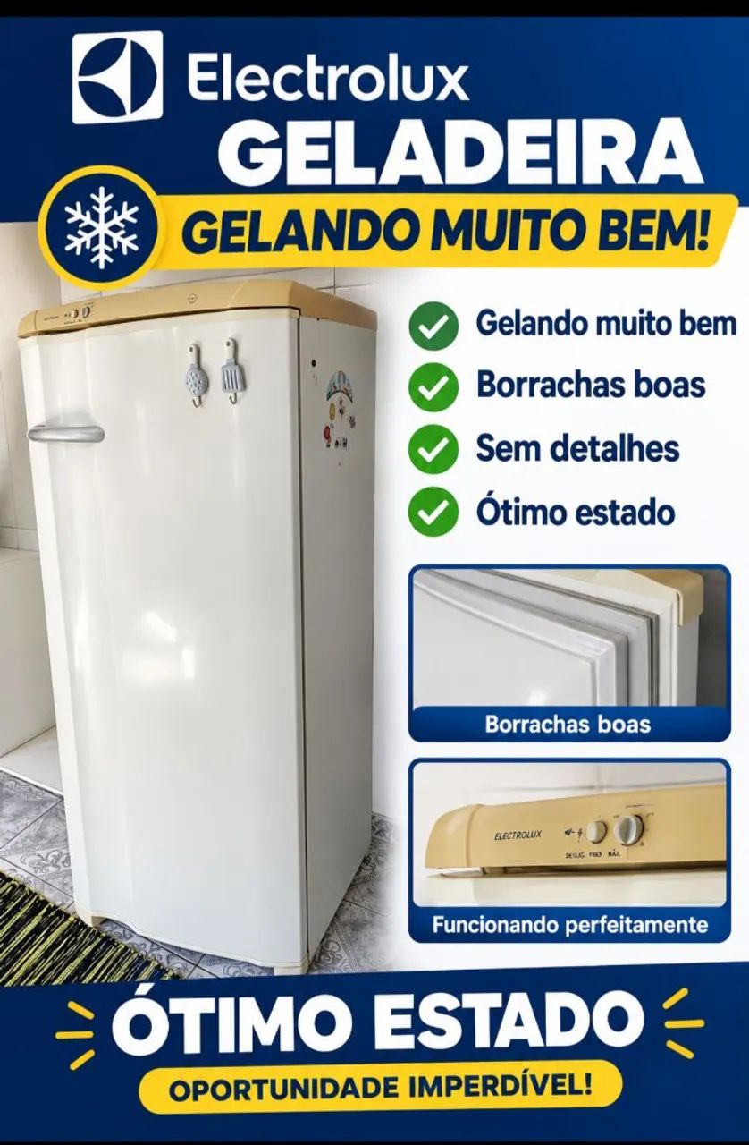 GELADEIRA ELETROLUX SEMINOVA 