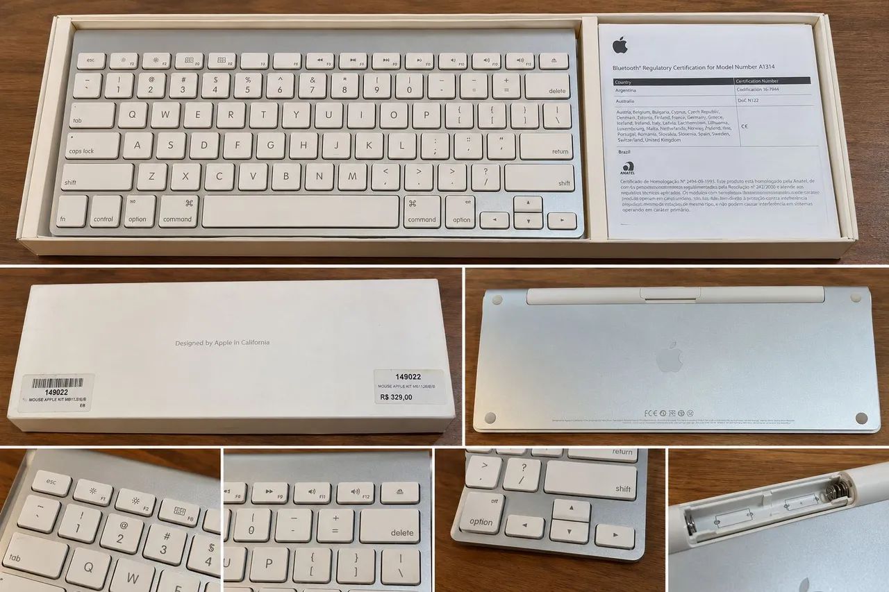Teclado + Mouse Wireless Keyboard A1314 - Original Apple, impecável e com caixa original. - Foto 2
