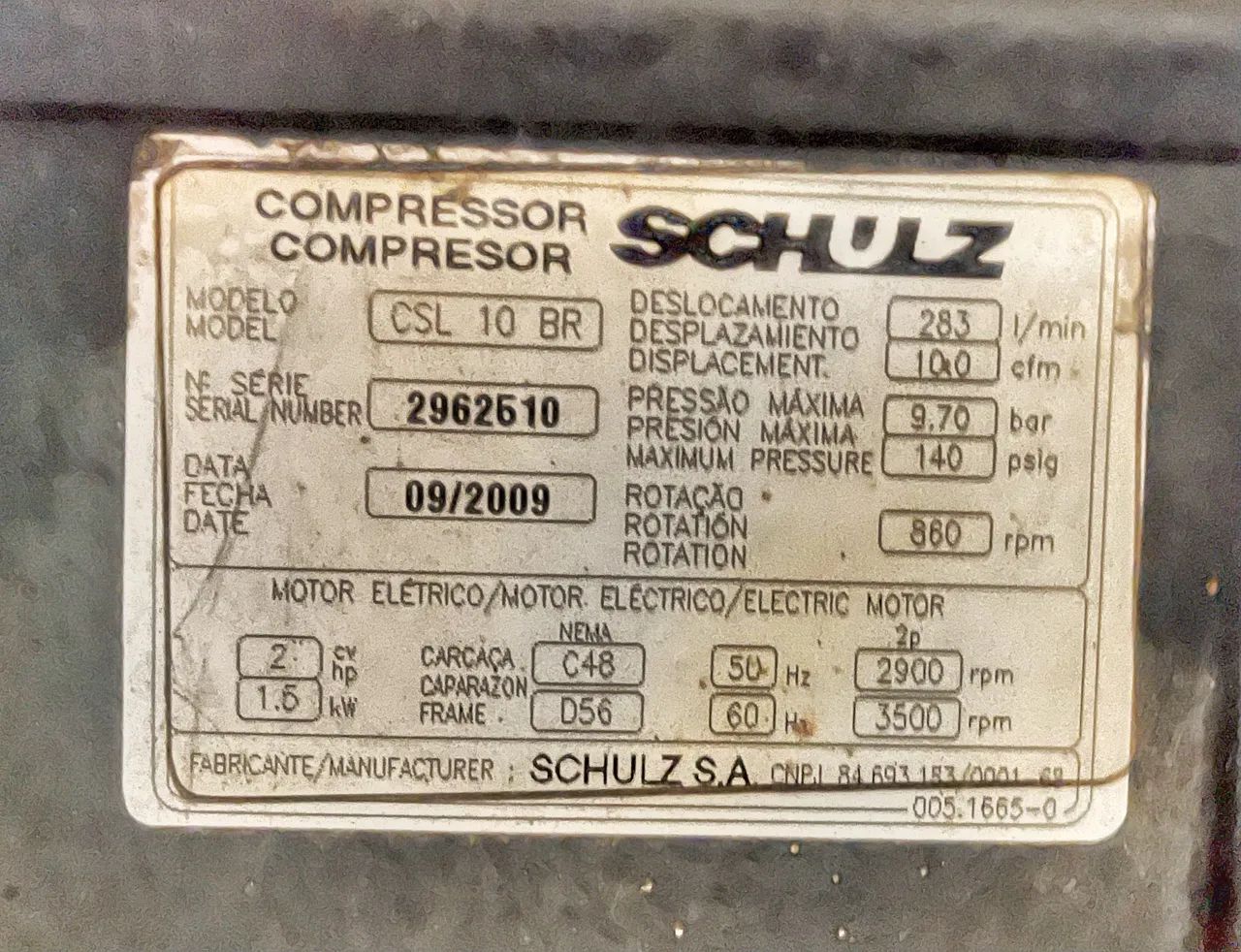 Compressor Schulz CSL 10 Bravo - Foto 2