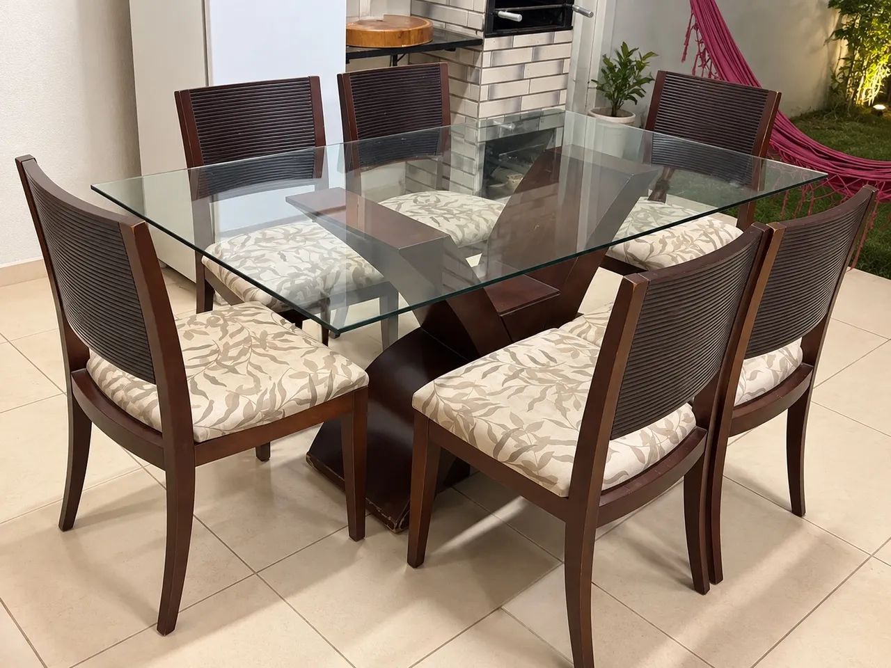 MESA DE VIDRO 6 CADEIRAS  - Foto 2
