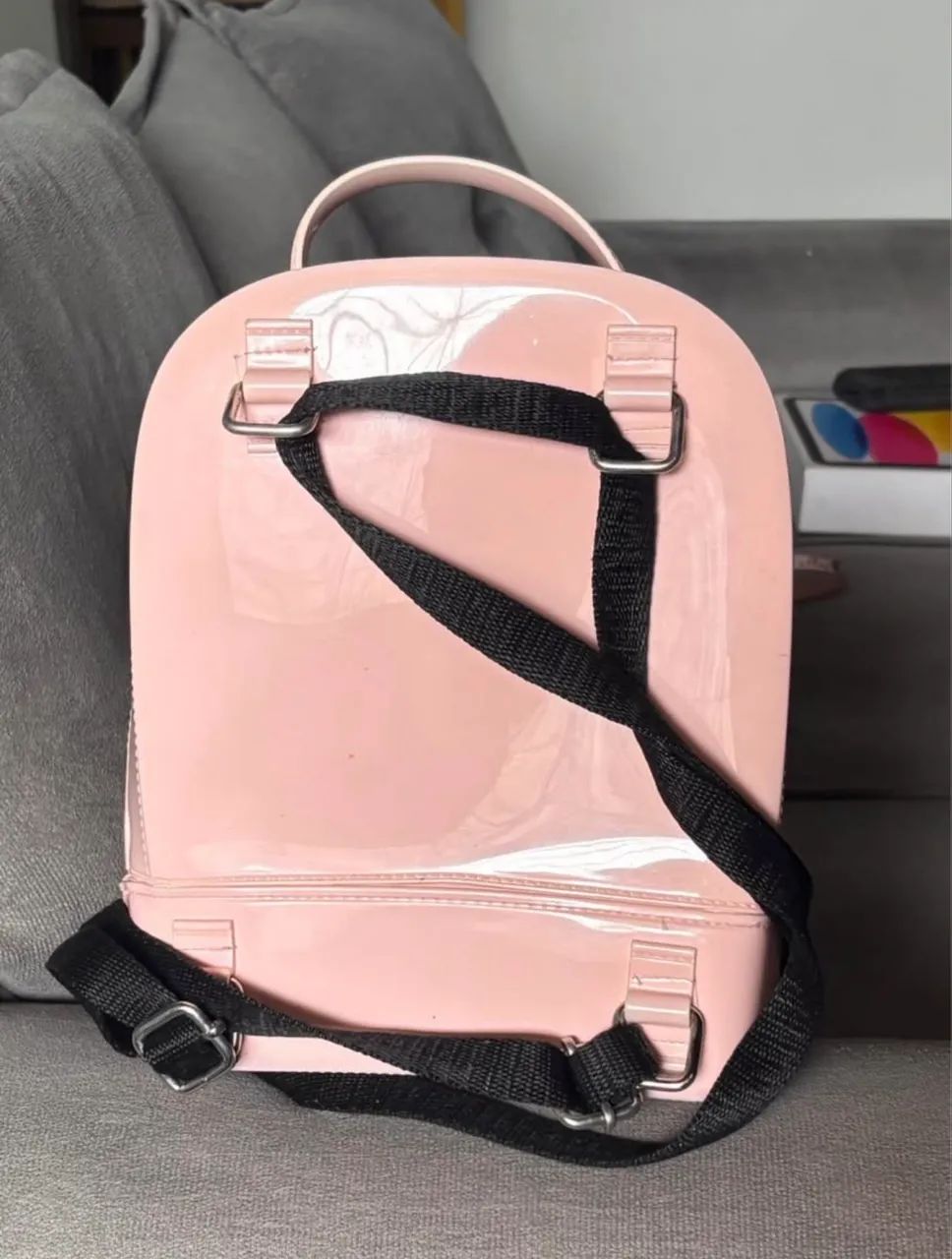 Mochila rosa fofa de silicone  - Foto 3