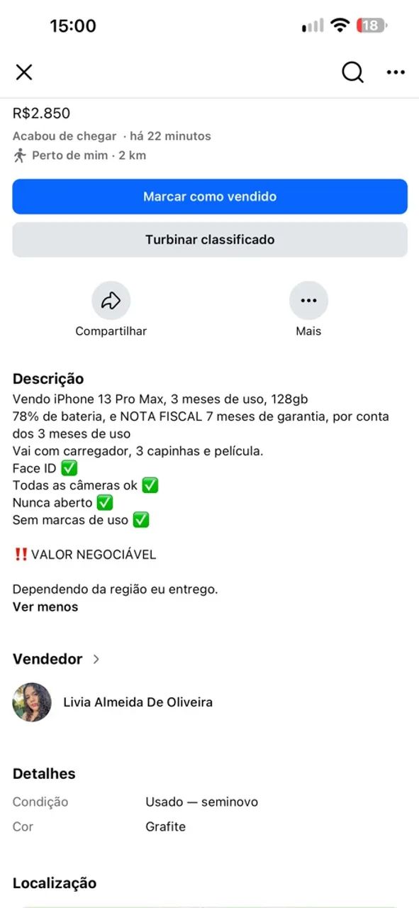 Vendo iPhone 13 Pro Max  - Foto 2