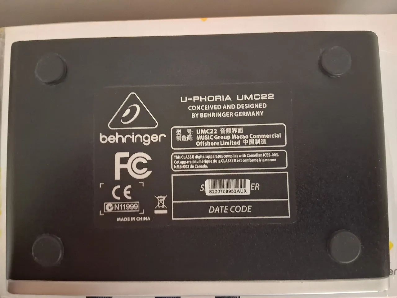 Interface de audio Behringer Uphoria UMC 22 - Foto 5