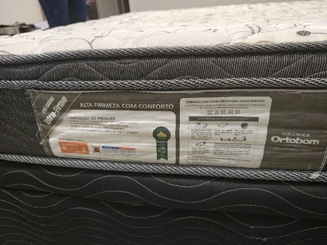 Conjunto de cama box, colchão de mola casal e cabeceira  - Foto 4