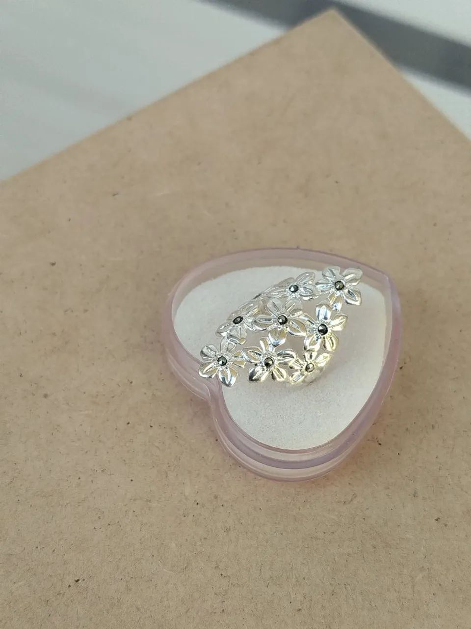 Anel de Prata 925 com pedras de macassitas n°17  - Foto 2