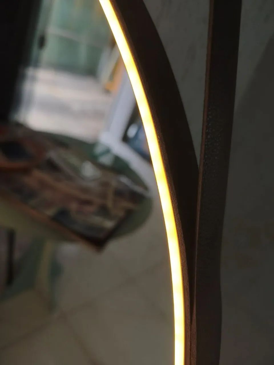 Espelho com couro e led neon - Foto 5
