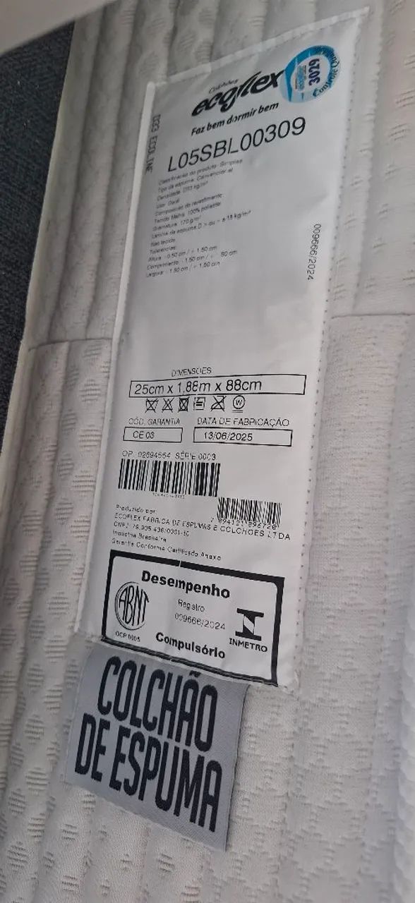 Vendo Colchão Molas Ensacadas Ecoline D33 Ecoflex - Foto 4