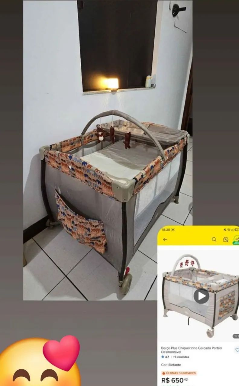 Berço chiqueirinho portátil  - Foto 4