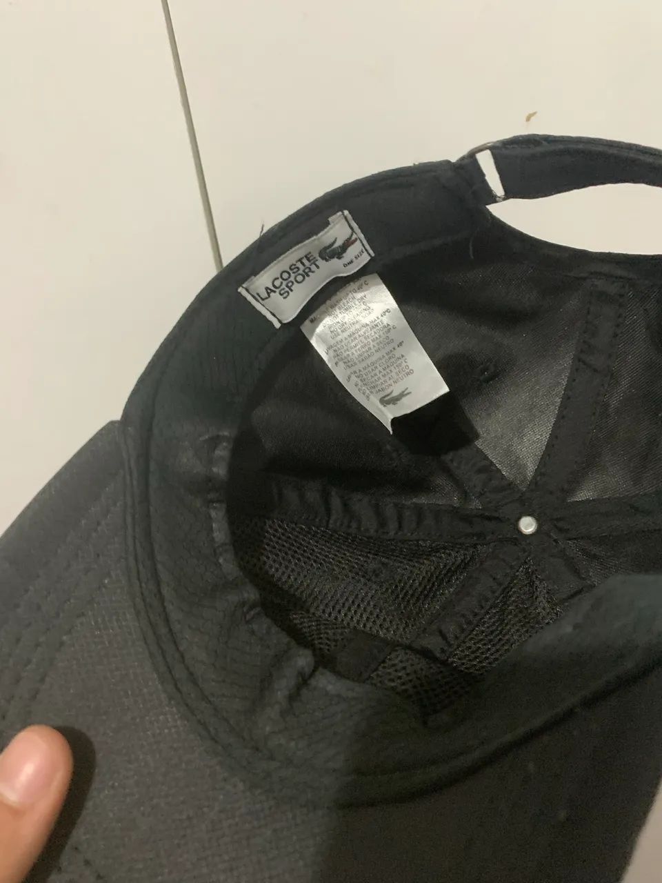 bone lacoste preto novo  - Foto 4