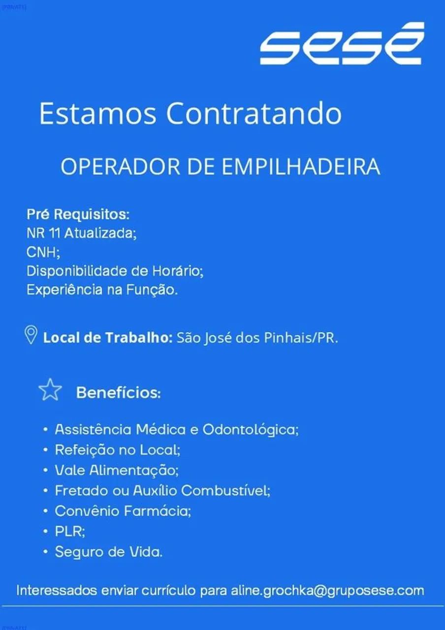 Operador Empilhadeira