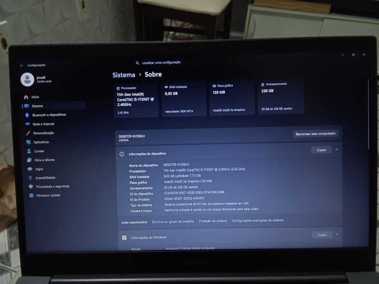 Notebook Samsung Book NP550XDA - Foto 2