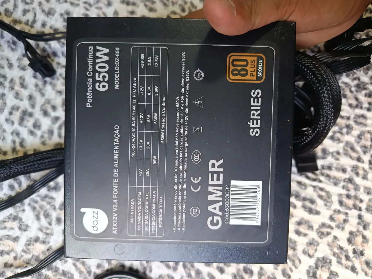 Fonte Dazz 650w 80plus Bronze - Foto 4