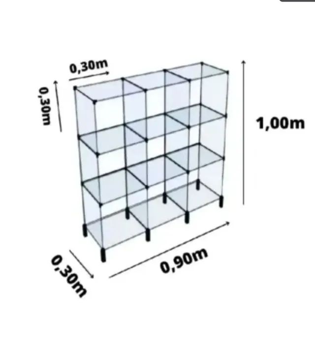 Balcao modular de vidro 