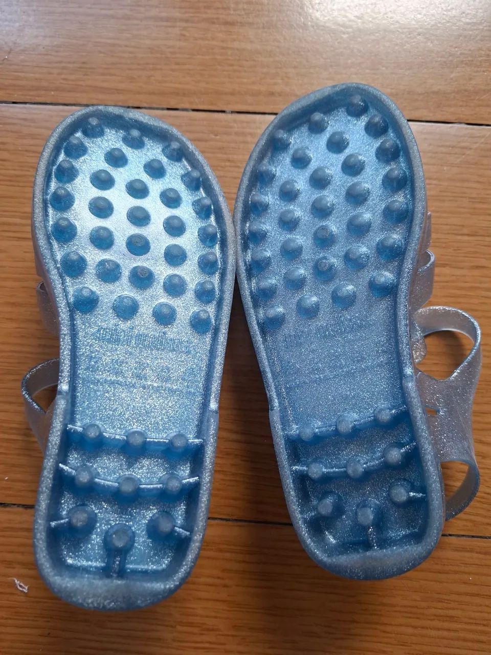 Sandália Mini Melissa Azul com gliter  - Foto 4