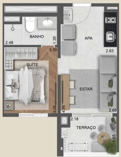 PLANTA 32m²