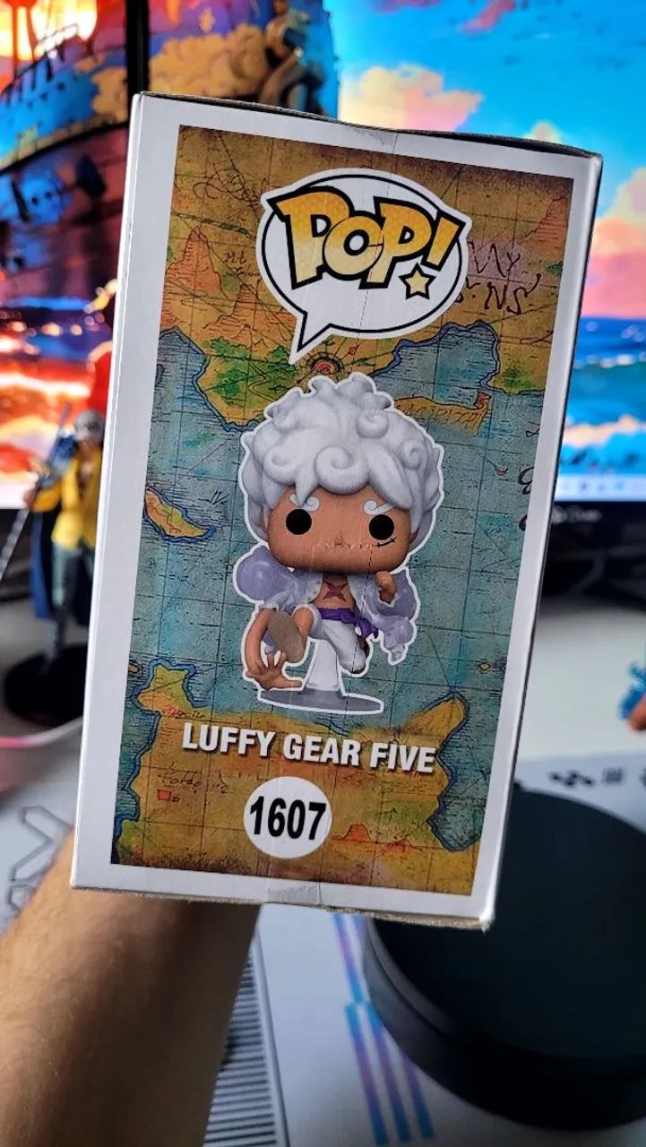 Boneco Luffy Gear 5 One Piece Estilo Pop Novo + Brinde - Foto 4