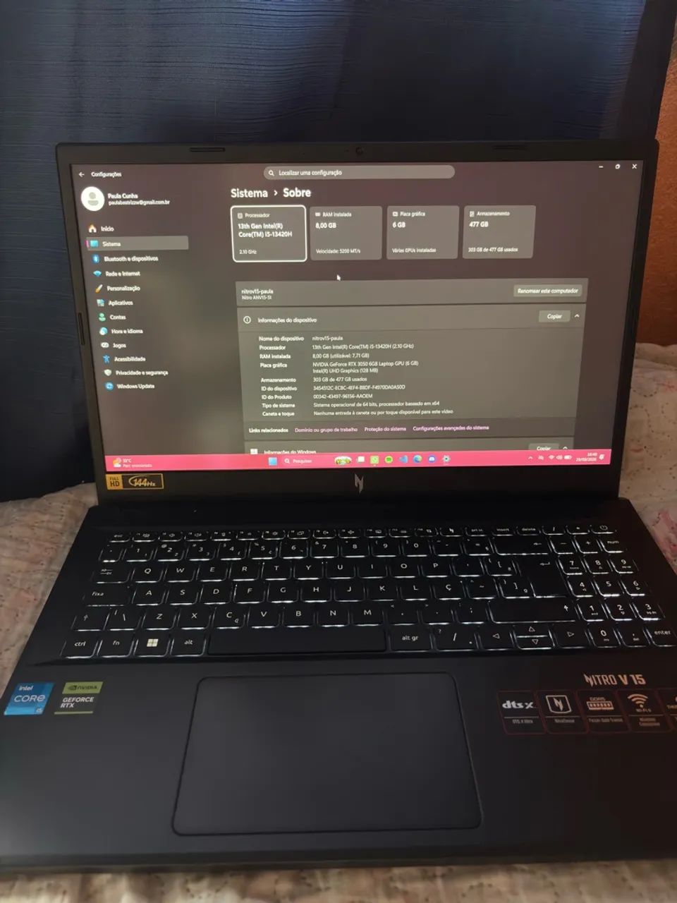 NOTEBOOK NITRO V15 