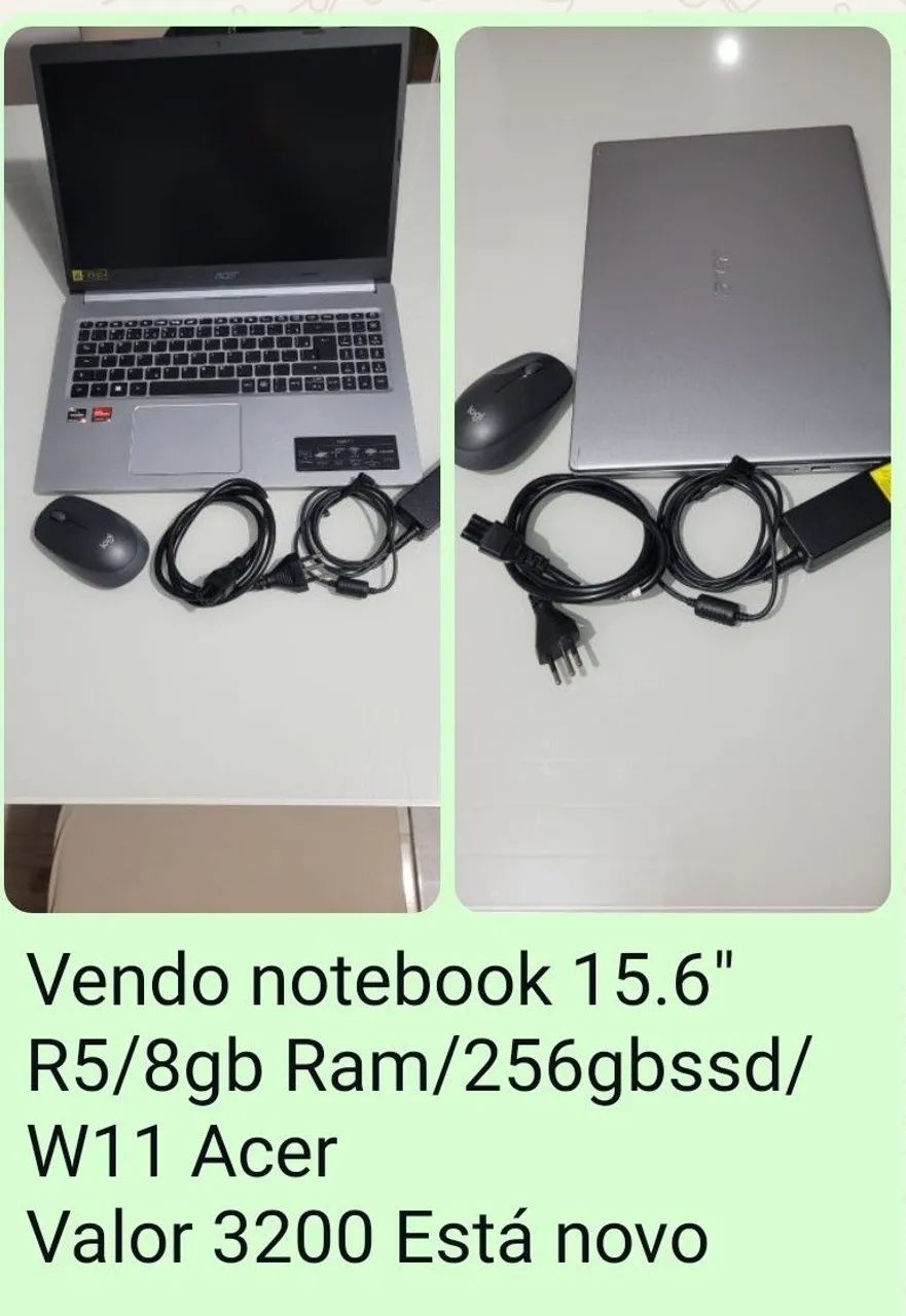 Vendo notebook acer