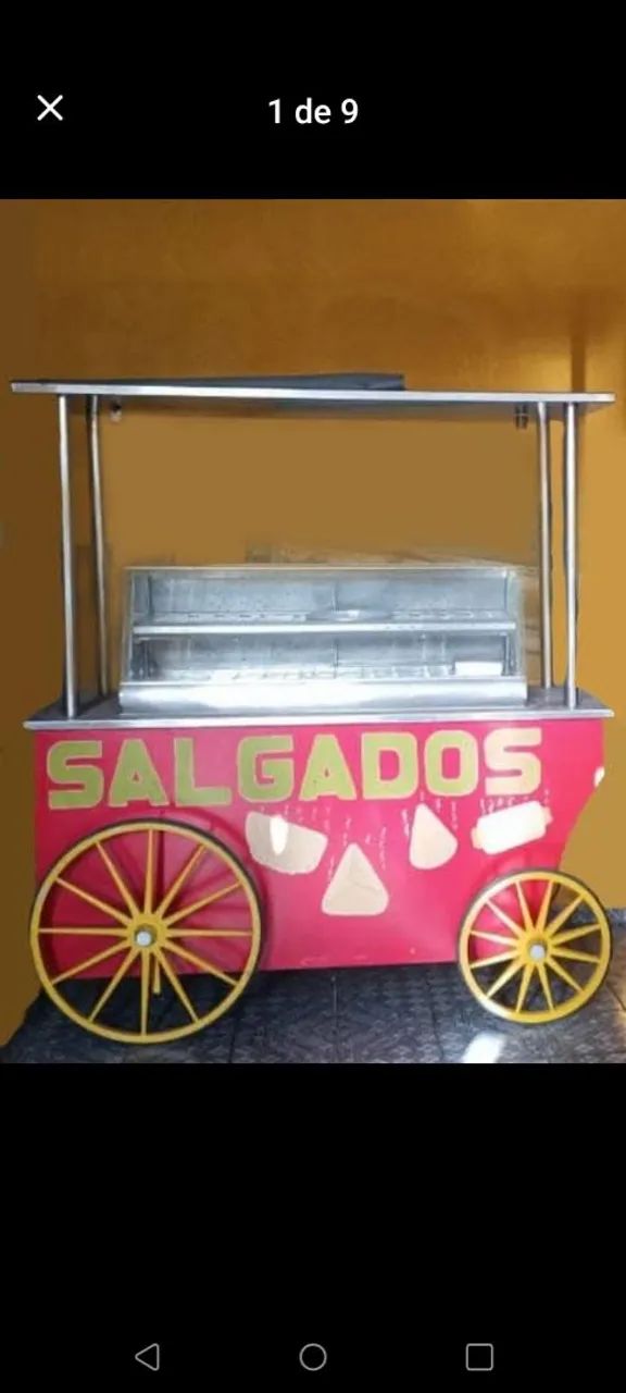VENDE SE CARRINHO DE SALGADOS, COM ESTUFTA ELETRICA.  - Foto 2