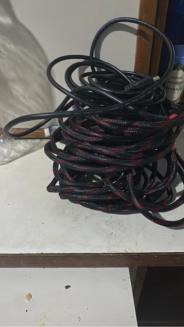 Conjuntos de cabos hdmi de 5 metros  2 pares 