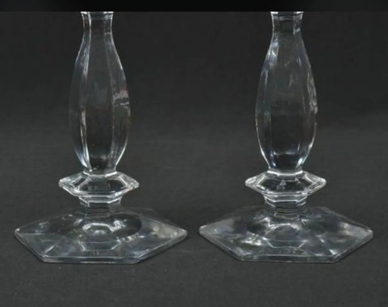 Elegante par de castiçais em cristal - Foto 3