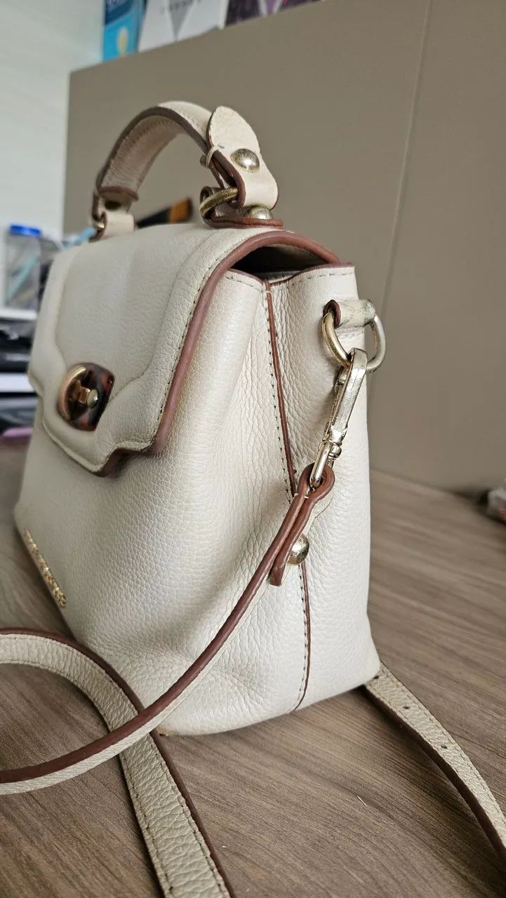 Bolsa Jorge Bischoff usada offwhite - Foto 3