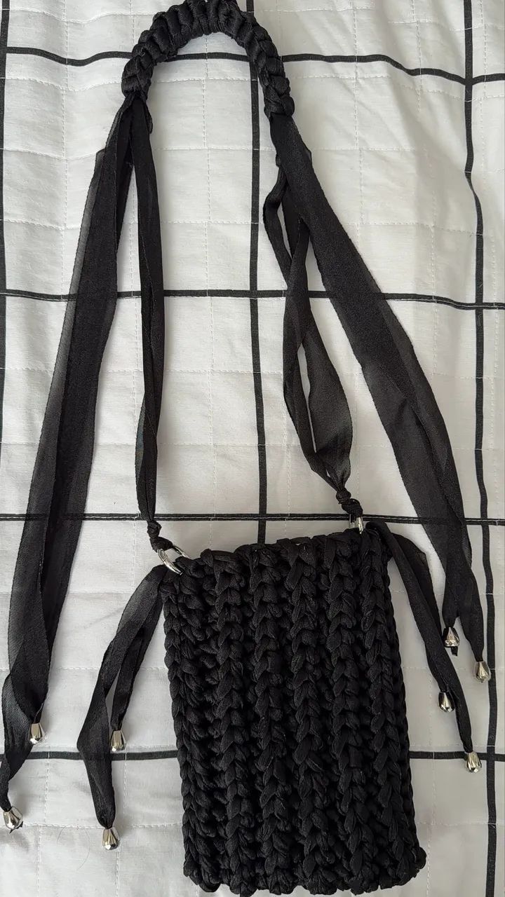 Bolsa de crochê para celular  - Foto 3