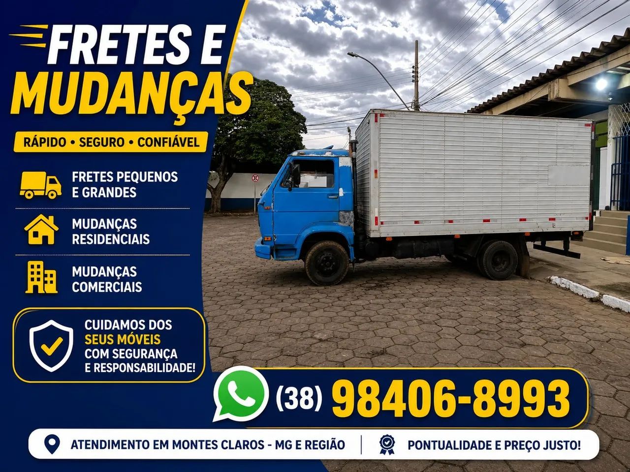 Frete e mudança a partir de R$250,00