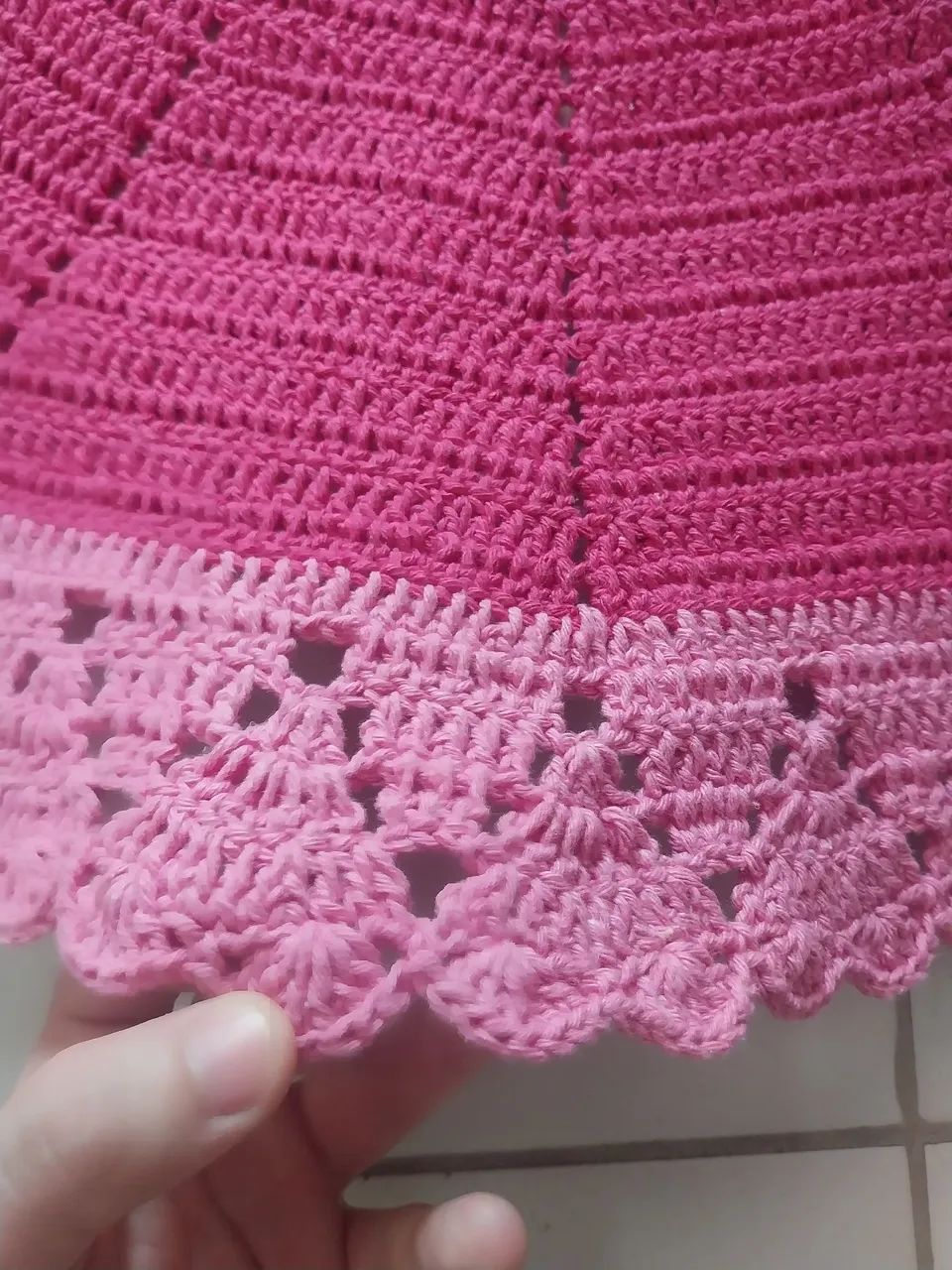 Tapete de crochê Rosa  - Foto 2