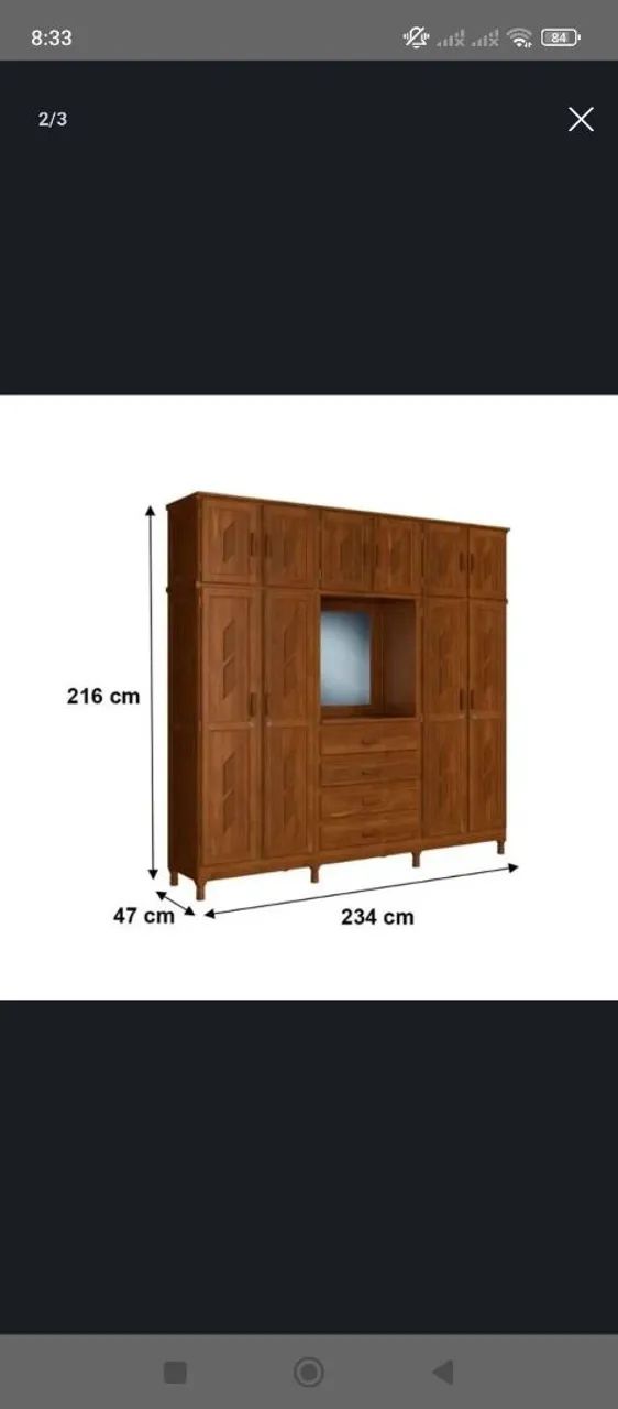 Guarda roupa novo alto padrão de madeira  - Foto 2