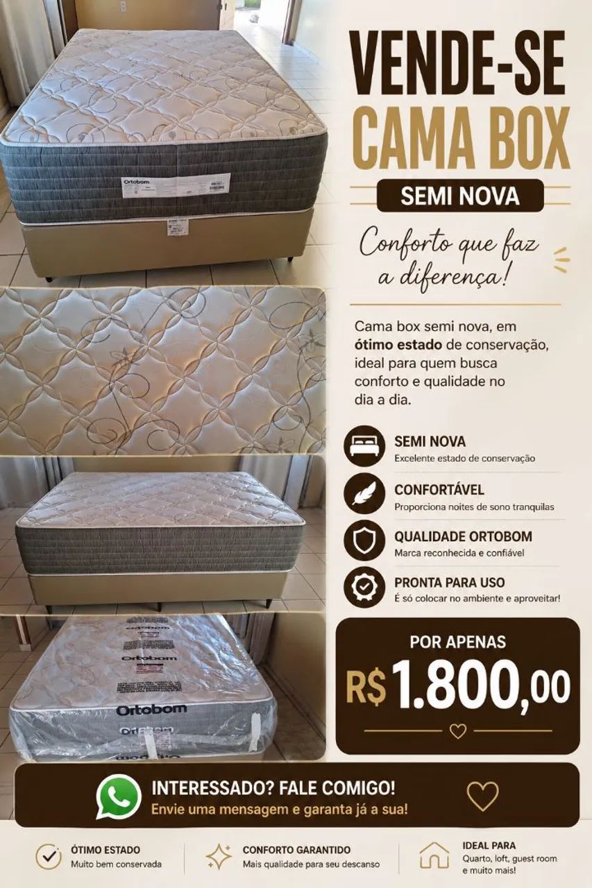 Cama box casal 