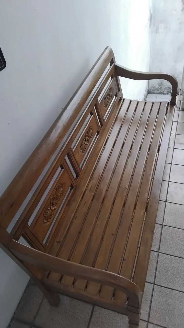 Banco Madeira Maciça 3 Lugares Top  - Foto 2