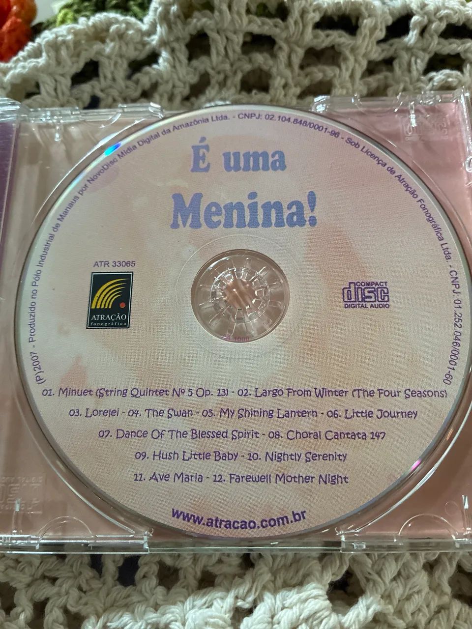 Cd É uma menina Músicas clássica para inteligência em bebês - Foto 3