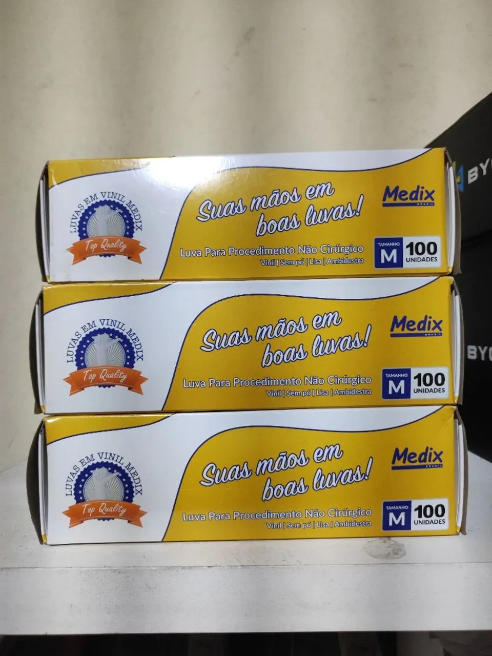 Luva de vinil sem pó 