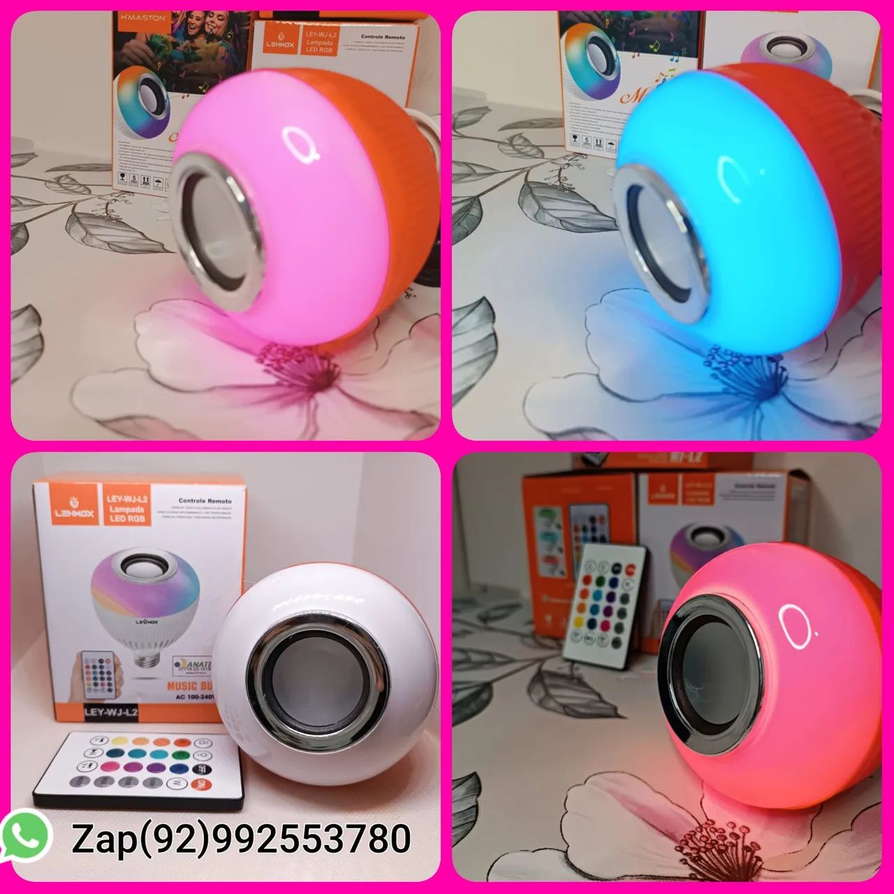 LÂMPADA LED BLUETOOTH MUSICAL COLORIDAS  - Foto 5
