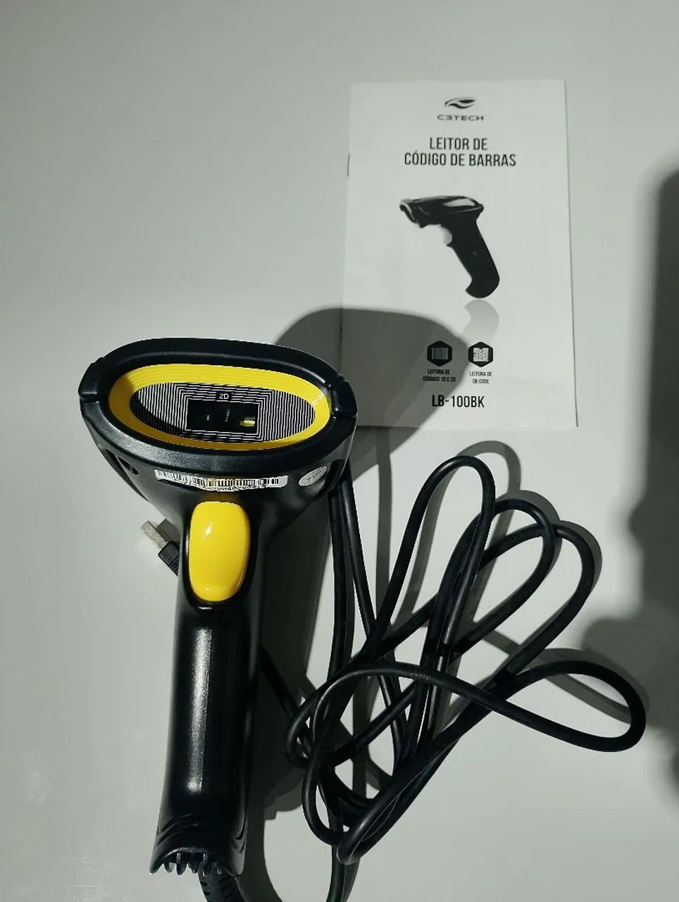 Leitor de código de barras 3 tech lb 100bk USB 2 d - Foto 2
