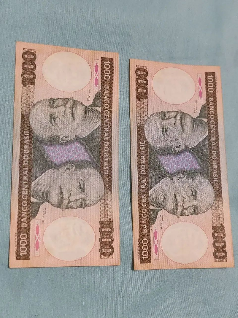 Notas 1000 cruzeiros Barão do Rio Branco