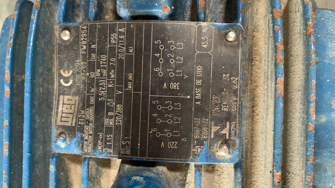 Motor Weg Gaiola 7,5 cv Baixa Rotação - Foto 2