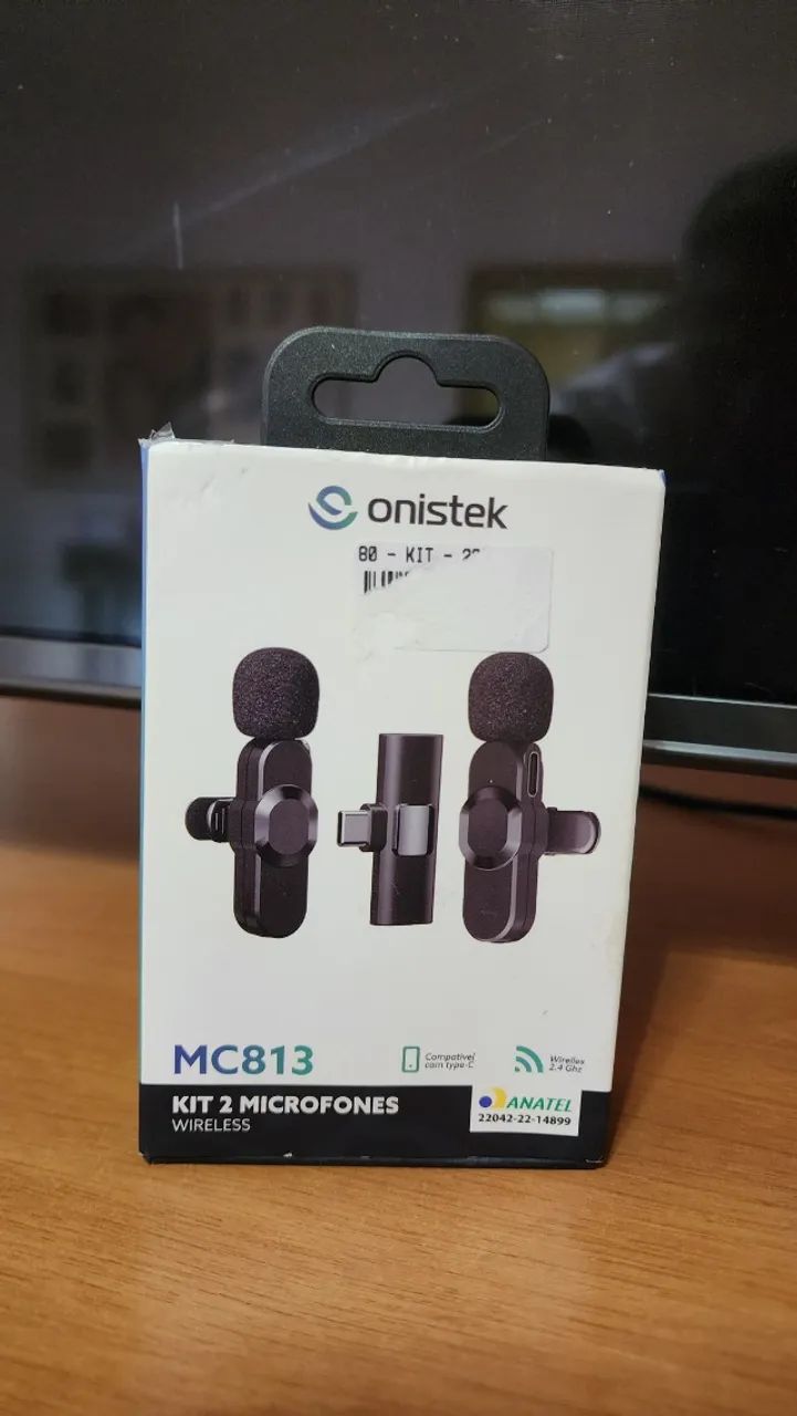 Kit 2 Microfones wireless sem fio MC813