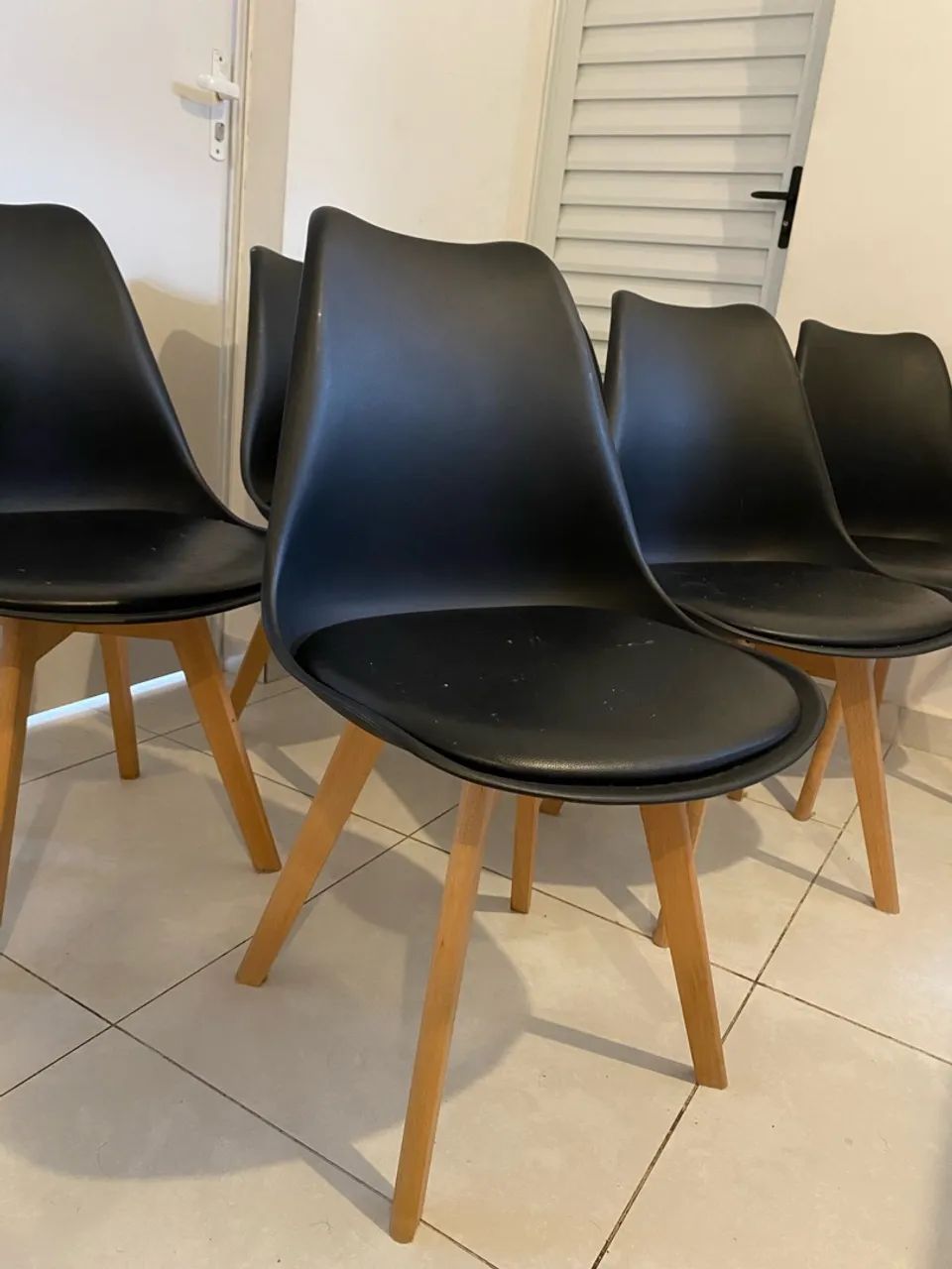 Kit 6 Cadeiras Charles Eames Leda - Preta  - Foto 3