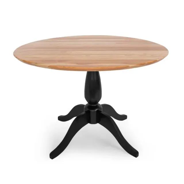 Conjunto De Mesa Redonda Com 4 Cadeira Eucalipto Preto - Foto 3