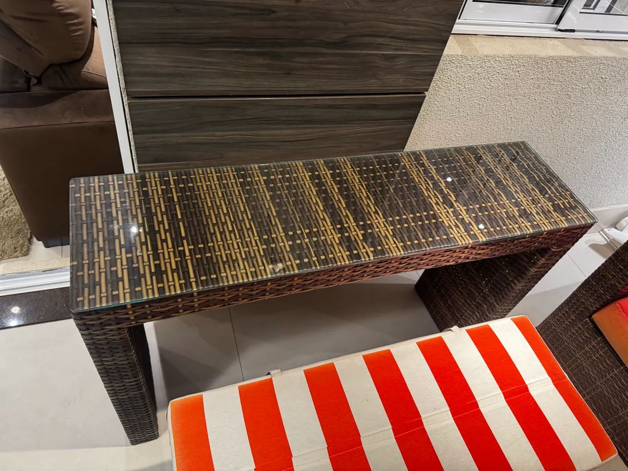 Wicker Sideboard + 1 Bench + 2 Stools64962151449601121