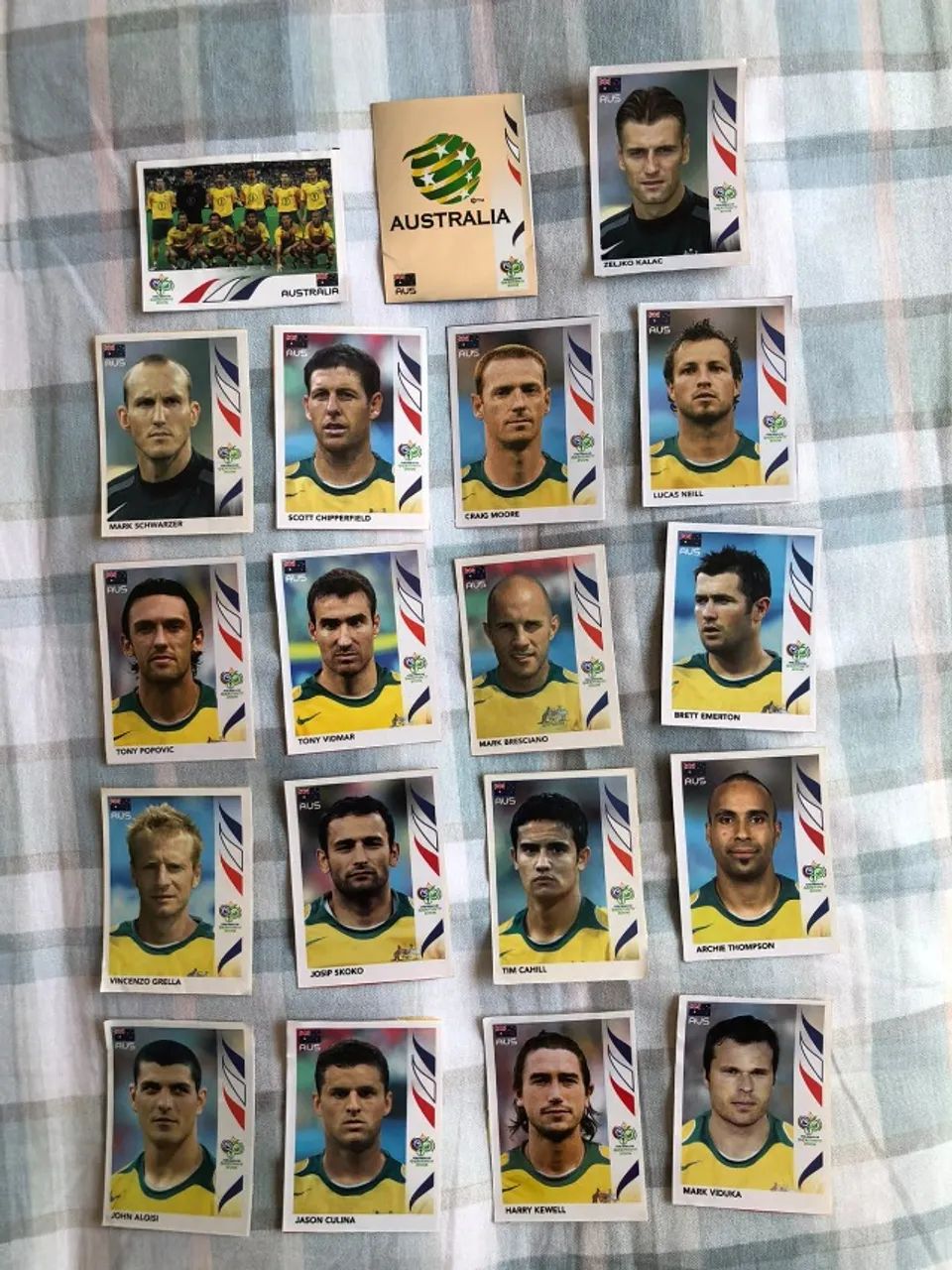 Figurinhas Seleção da Austrália 2006 - Recortadas 
