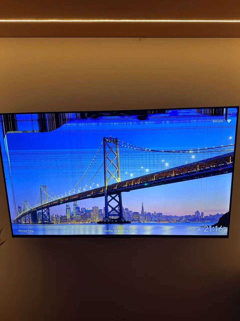 Tv TCL 50 polegadas com defeito na tela